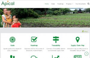 Examples of information available on the dashboard include traceability data for the company’s Indonesia supply chain, and an interactive map providing access to traceability data per facility