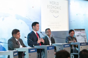 Anderson Tanoto speaking at the World Economic Forum on East Asia 2015. 