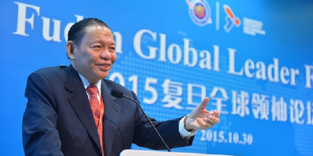 RGE Chairman Sukanto Tanoto speaks at 2015 Fudan Global Leader Forum