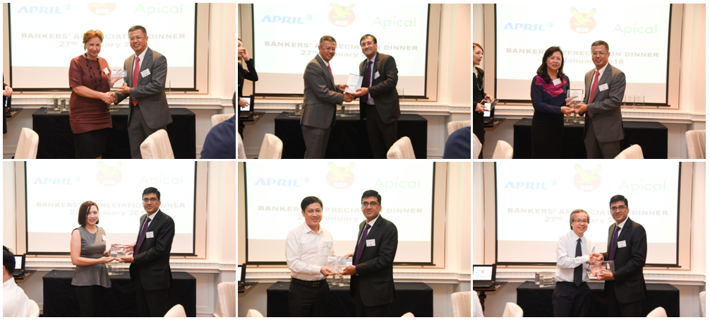 RGE Vice-Chairman Bey Soo Khiang and APRIL Group President Praveen Singhavi presented tokens of appreciation to our partnering banks
