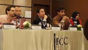 Mr Wenas discusses efforts taken against land and forest fires at JFCC 2015.