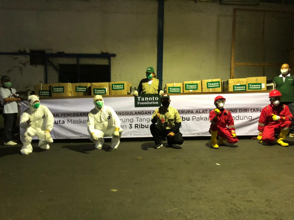 Tanoto Foundation donates masks to Indonesia to fight COVID19