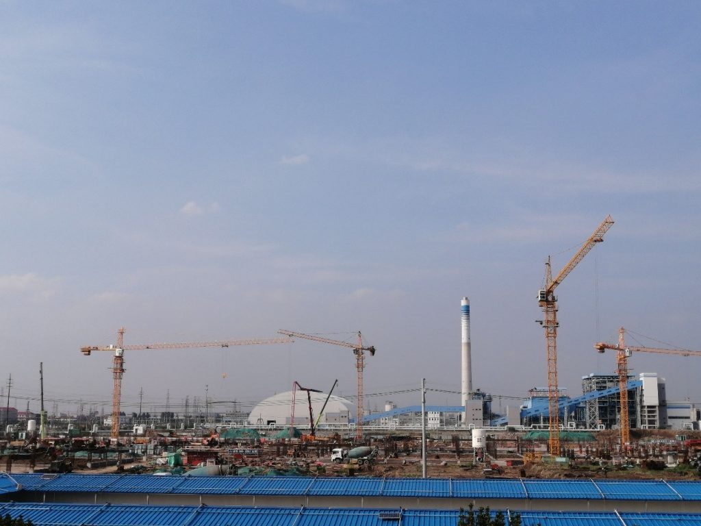 The construction site of RGE's 1 million tonne paperboard project in Rugao